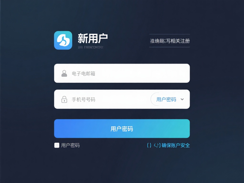 新用户需要准确填写相关注册信息，包括有效的电子邮箱